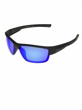 Blade Polarized Sunglasses - Black Frame with Blue Lenses - 100% UV Protection